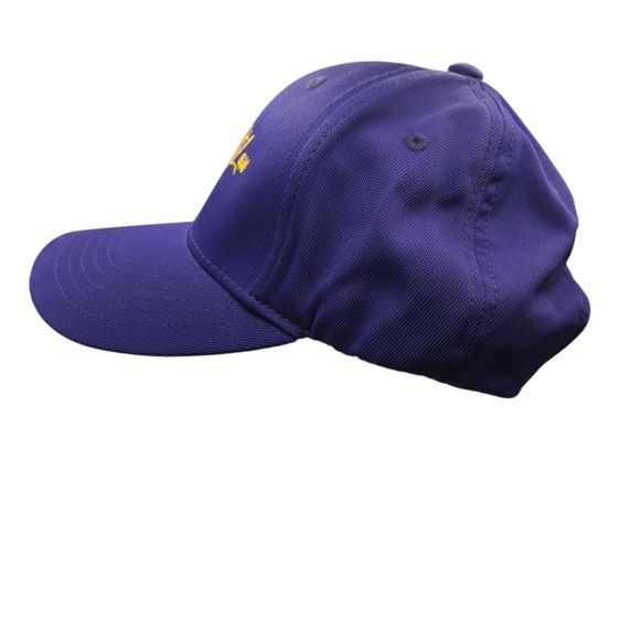 Sport Tek Flex Fit Purple Yellow Lake Outlaw Embroidered Mesh Fishing Hat - Picture 3 of 9